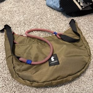 Cotopaxi Olive and Red Belt Bag